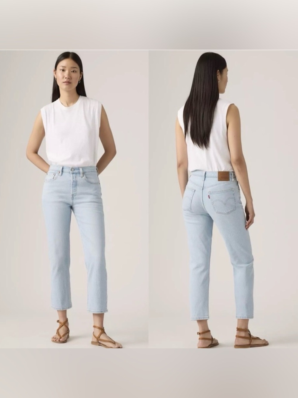 Levi’s 501 Original Cropped Jeans, Light Wash | Size 28 - Picture 8 of 8